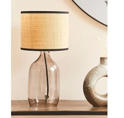 Opjet Lampe En Verre Et Raphia H40.5cm Transparent - Familiale -SEMA DESIGN Boutique 2eee4 annotation 2021 11 19 154400