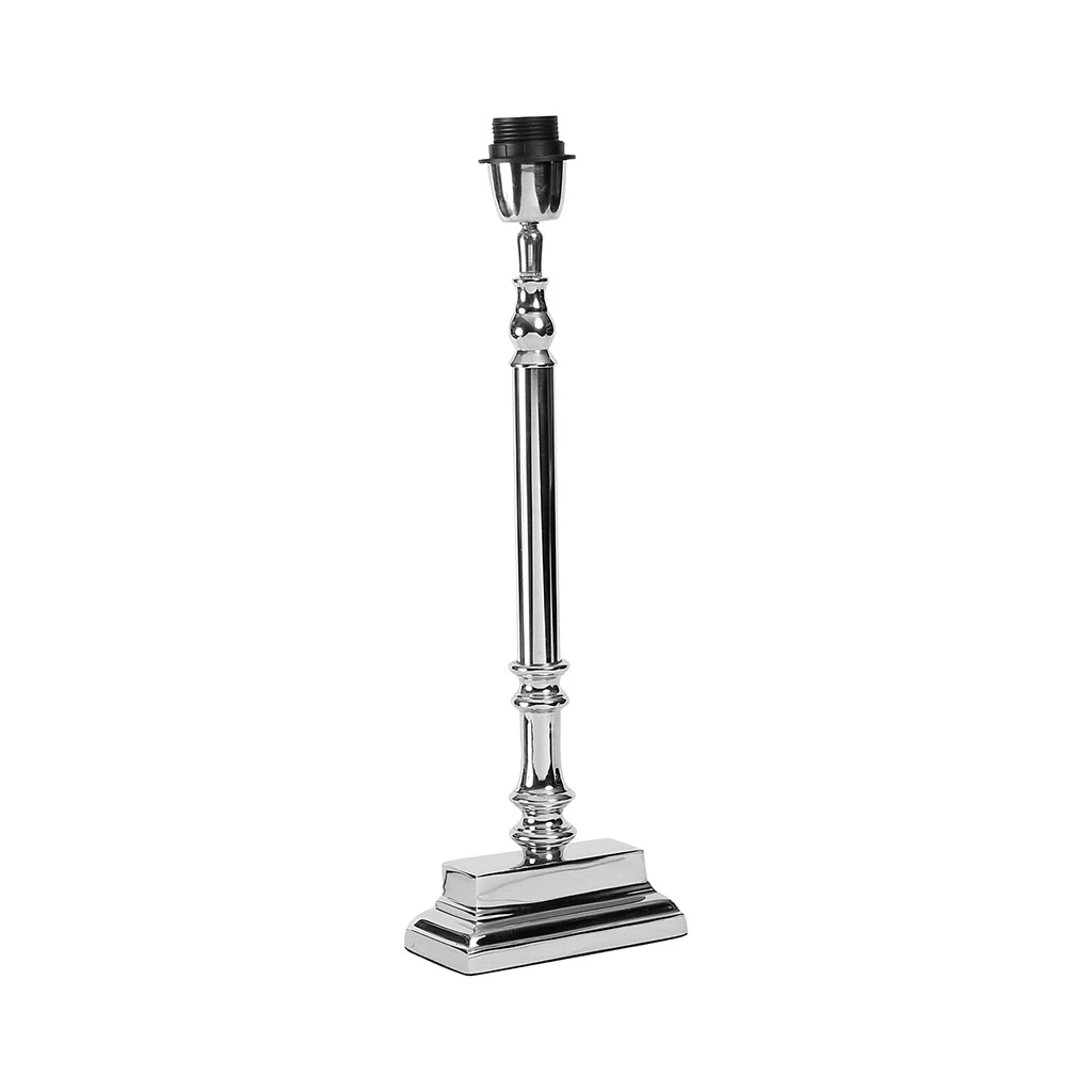 Côté Table Pied De Lampe En Aluminium Gris Et Argent - Lycias 4 Côté Table Pied De Lampe En Aluminium Gris Et Argent - Lycias – Image 2