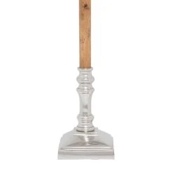 Côté Table Pied Lampe En Aluminium Et Manguier H60cm Argent - Chaveny -SEMA DESIGN Boutique 34369 DET02 WEB