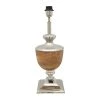 Côté Table Pied Lampe Chaveny Naturel Et Argenté H42cm En Aluminium Et Manguier -SEMA DESIGN Boutique 35606 DEB WEB