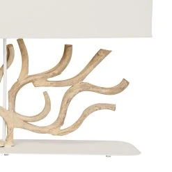 Côté Table Lampe En Bois De Vigne Et Lin Blanc H59cm - Coral -SEMA DESIGN Boutique 37640 DET03 WEB