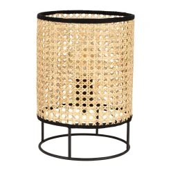 SEMA DESIGN Lampe Balamea Naturel Et Noir H29cm