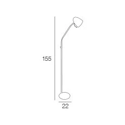 Corep Lampadaire En Métal H155cm Noir - Arty -SEMA DESIGN Boutique 606656 FRN03 WEB