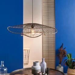 Corep Suspension XXL Double En Métal Et Bambou D80cm - Lanka -SEMA DESIGN Boutique 606667 FRN02 WEB