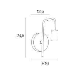Corep Applique Base Ronde En Bois Naturel Et Métal Noir -SEMA DESIGN Boutique 606695 FRN04 WEB
