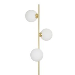 Opjet Lampadaire En Métal H152cm 3 Globes En Verre Opaline Doré - Edmond -SEMA DESIGN Boutique 610315 DET02 WEB