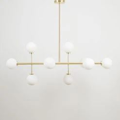 Opjet Suspension Edmond 10 Globes En Verre Opaline Doré 12 Opjet Suspension Edmond 10 Globes En Verre Opaline Doré -SEMA DESIGN Boutique 610316 SITU01 WEB