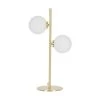 Opjet Lampe 2 Globes En Verre Opaline Doré - Edmond -SEMA DESIGN Boutique 612735 DEB WEB