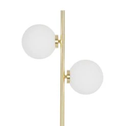 Opjet Lampe 2 Globes En Verre Opaline Doré - Edmond -SEMA DESIGN Boutique 612735 DET02 WEB