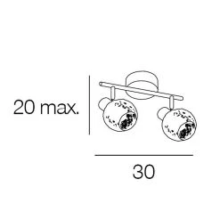 Corep Spot 2 Lumières En Metal Et Ficelle H20cm - Malya 11 Corep Spot 2 Lumières En Metal Et Ficelle H20cm - Malya -SEMA DESIGN Boutique 613454 FRN05 WEB