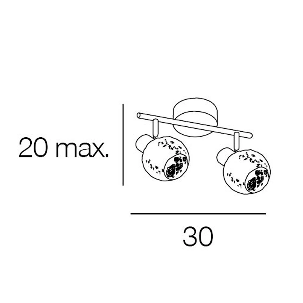 Corep Spot 2 Lumières En Metal Et Ficelle H20cm - Malya 7 Corep Spot 2 Lumières En Metal Et Ficelle H20cm - Malya – Image 5