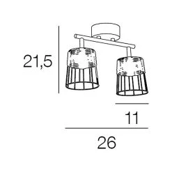 Corep Spot 2 Lumières En Metal Et Rotin Tresse H23cm Noir - Indah 9 Corep Spot 2 Lumières En Metal Et Rotin Tresse H23cm Noir - Indah -SEMA DESIGN Boutique 613456 FRN04 WEB
