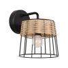 Corep Applique En Métal Et Rotin H20cm Noir - Indah -SEMA DESIGN Boutique 613465 FRN01 WEB