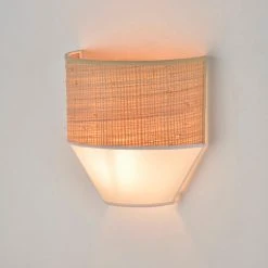 Corep Applique En Raphia H20cm Blanc - Menorca -SEMA DESIGN Boutique 613481 FRN04 WEB