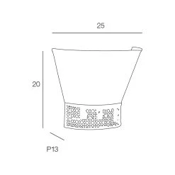 Corep Applique En Cannage H20cm Blanc - Pennsy -SEMA DESIGN Boutique 613485 FRN06 WEB