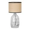 Opjet Lampe En Verre Et Raphia H40.5cm Smoke - Familiale -SEMA DESIGN Boutique 616080 DEB WEB