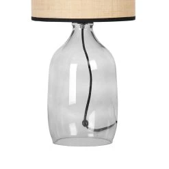Opjet Lampe En Verre Et Raphia H40.5cm Smoke - Familiale -SEMA DESIGN Boutique 616080 DET02 WEB