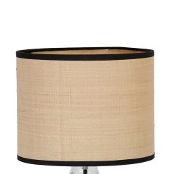 Opjet Lampe En Verre Et Raphia H40.5cm Transparent - Familiale -SEMA DESIGN Boutique 616081 DET03 WEB