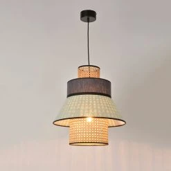 Market Set Suspension Cannage Et Lin Lavé H44cm Amande Et Anthracite - Singapour 9 Market Set Suspension Cannage Et Lin Lavé H44cm Amande Et Anthracite - Singapour -SEMA DESIGN Boutique 620365 FRN02 WEB