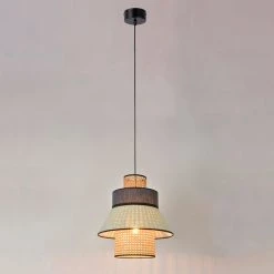 Market Set Suspension Cannage Et Lin Lavé H32cm Amande Et Anthracite - Singapour 9 Market Set Suspension Cannage Et Lin Lavé H32cm Amande Et Anthracite - Singapour -SEMA DESIGN Boutique 620369 FRN02 WEB