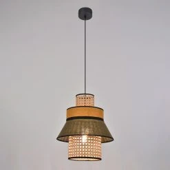 Market Set Suspension Singapour Kaki Et Curry H32cm 9 Market Set Suspension Singapour Kaki Et Curry H32cm -SEMA DESIGN Boutique 620371 FRN02 WEB