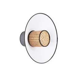 Market Set Applique En Cannage Et Lin H40cm Anthracite - Singapour -SEMA DESIGN Boutique 620392 FRN06 WEB