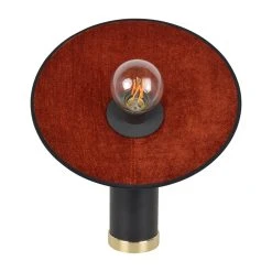 Market Set Lampe En Métal Et Velour H37cm Cognac - Gatsby -SEMA DESIGN Boutique 620422 FRN06 WEB