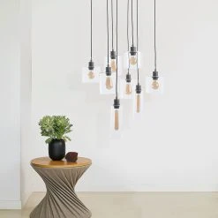 Market Set Suspension 8 Lumières En Verre Et Métal H147cm Noir - Ilo-ilo 9 Market Set Suspension 8 Lumières En Verre Et Métal H147cm Noir - Ilo-ilo -SEMA DESIGN Boutique 620469 FRN03 WEB