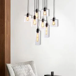 Market Set Suspension 8 Lumières En Verre Et Métal H147cm Noir - Ilo-ilo 11 Market Set Suspension 8 Lumières En Verre Et Métal H147cm Noir - Ilo-ilo -SEMA DESIGN Boutique 620469 FRN05 WEB