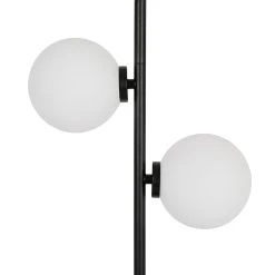 Opjet Lampe En Métal 2 Globes En Verre H53cm Noir - Edmond -SEMA DESIGN Boutique 621998 DET02 WEB