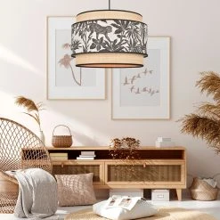 Corep Suspension En Coton Et Raphia D38cm Naturel Et Noir - Milo 11 Corep Suspension En Coton Et Raphia D38cm Naturel Et Noir - Milo -SEMA DESIGN Boutique 622492 FRN04 WEB