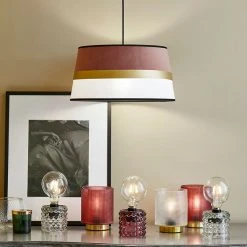 Corep Suspension Velvet En Coton Et Velours Rose D38cm -SEMA DESIGN Boutique 622497 FRN04 WEB