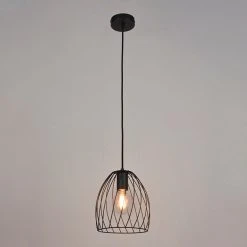 Corep Suspension En Métal Tressé H23cm Noir Mat - Spiral -SEMA DESIGN Boutique 622516 FRN02 WEB