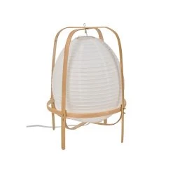 Corep Lampe En Papier Et Bambou H40cm Blanc - Akemi