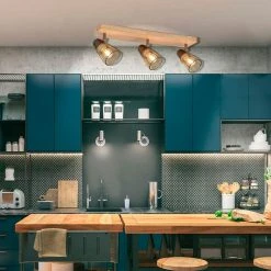 Corep Spot 3 Lumières En Métal H14.5cm Naturel Et Gris - Hillside -SEMA DESIGN Boutique 622547 FRN04 WEB