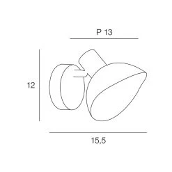 Corep Spot 1 Lumière En Métal H12cm Mat Noir - Iris -SEMA DESIGN Boutique 622557 FRN03 WEB