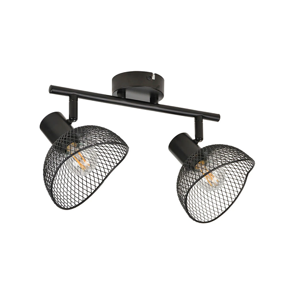 Corep Spot 2 Lumières En Métal H18cm Mat Noir - Iris 3 Corep Spot 2 Lumières En Métal H18cm Mat Noir - Iris