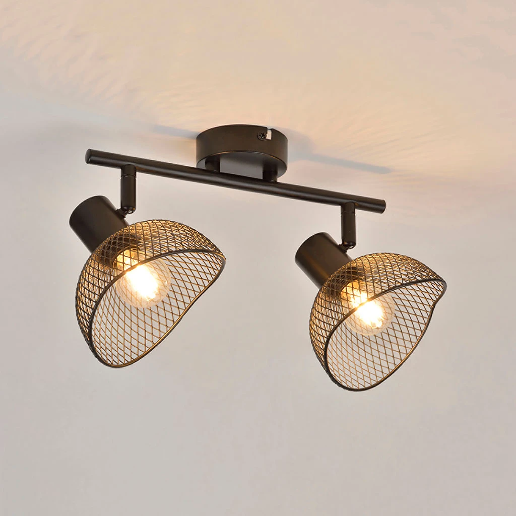 Corep Spot 2 Lumières En Métal H18cm Mat Noir - Iris 4 Corep Spot 2 Lumières En Métal H18cm Mat Noir - Iris – Image 2