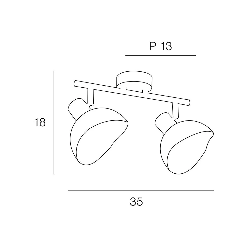 Corep Spot 2 Lumières En Métal H18cm Mat Noir - Iris 5 Corep Spot 2 Lumières En Métal H18cm Mat Noir - Iris – Image 3