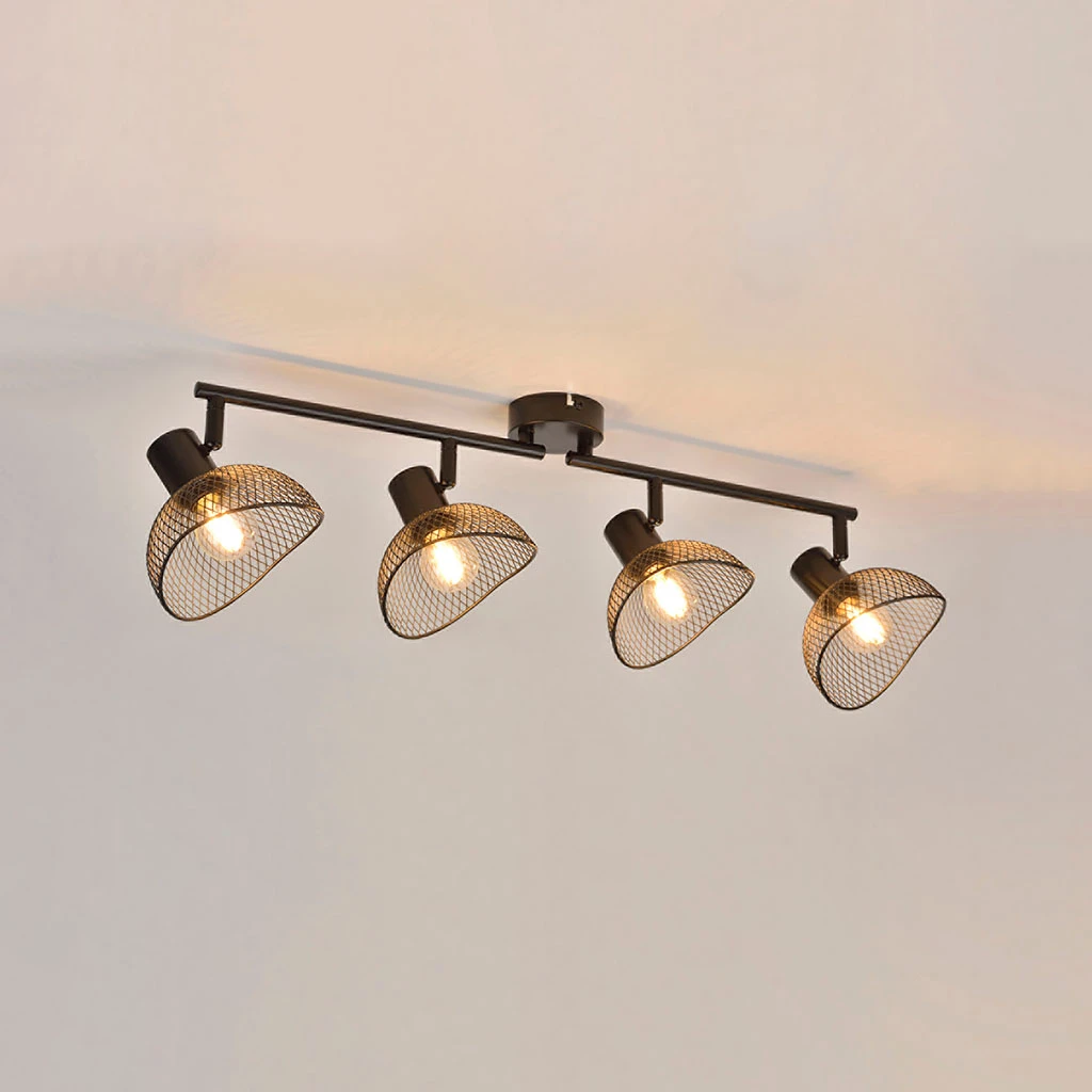 Corep Spot 4 Lumières En Metal H18cm Mat Noir - Iris 3 Corep Spot 4 Lumières En Metal H18cm Mat Noir - Iris – Image 2