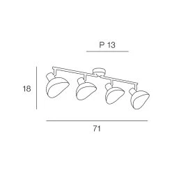 Corep Spot 4 Lumières En Metal H18cm Mat Noir - Iris 9 Corep Spot 4 Lumières En Metal H18cm Mat Noir - Iris -SEMA DESIGN Boutique 622560 FRN03 WEB