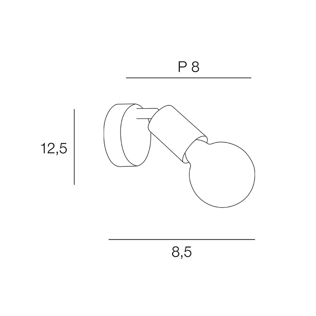 Corep Spot 1 Lumière En Métal Et Laiton H12.5cm Noir - Winston 5 Corep Spot 1 Lumière En Métal Et Laiton H12.5cm Noir - Winston – Image 3