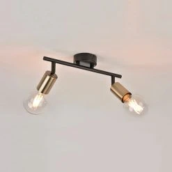 Corep Spot 2 Lumières En Métal Et Laiton H15cm Noir - Winston 11 Corep Spot 2 Lumières En Métal Et Laiton H15cm Noir - Winston -SEMA DESIGN Boutique 622562 FRN05 WEB