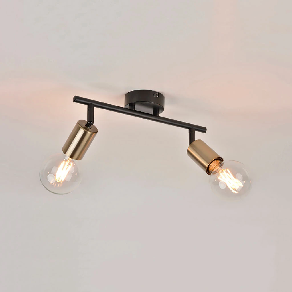 Corep Spot 2 Lumières En Métal Et Laiton H15cm Noir - Winston 7 Corep Spot 2 Lumières En Métal Et Laiton H15cm Noir - Winston – Image 5