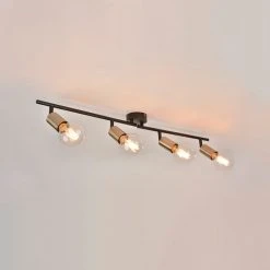 Corep Spot 4 Lumières En Métal Et Laiton L78cm En Métal Noir - Winston -SEMA DESIGN Boutique 622564 FRN02 WEB