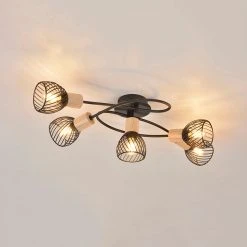 Corep Plafonnier 5 Lumières En Metal L67cm Mat Noir - Kento 7 Corep Plafonnier 5 Lumières En Metal L67cm Mat Noir - Kento -SEMA DESIGN Boutique 622568 FRN02 WEB