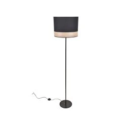 Corep Lampadaire En Metal Et Coton H171cm Noir - Raito