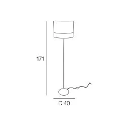 Corep Lampadaire En Metal Et Coton H171cm Noir - Raito -SEMA DESIGN Boutique 622570 FRN03 WEB