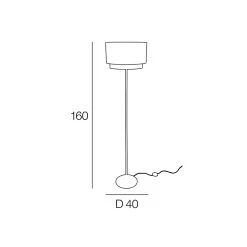 Corep Lampadaire En Metal Et Velours H160cm Moutarde - Boheme -SEMA DESIGN Boutique 622573 FRN03 WEB