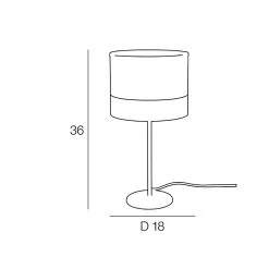 Corep Lampe En Métal Et Coton H36cm Noir - Raito -SEMA DESIGN Boutique 622576 FRN03 WEB